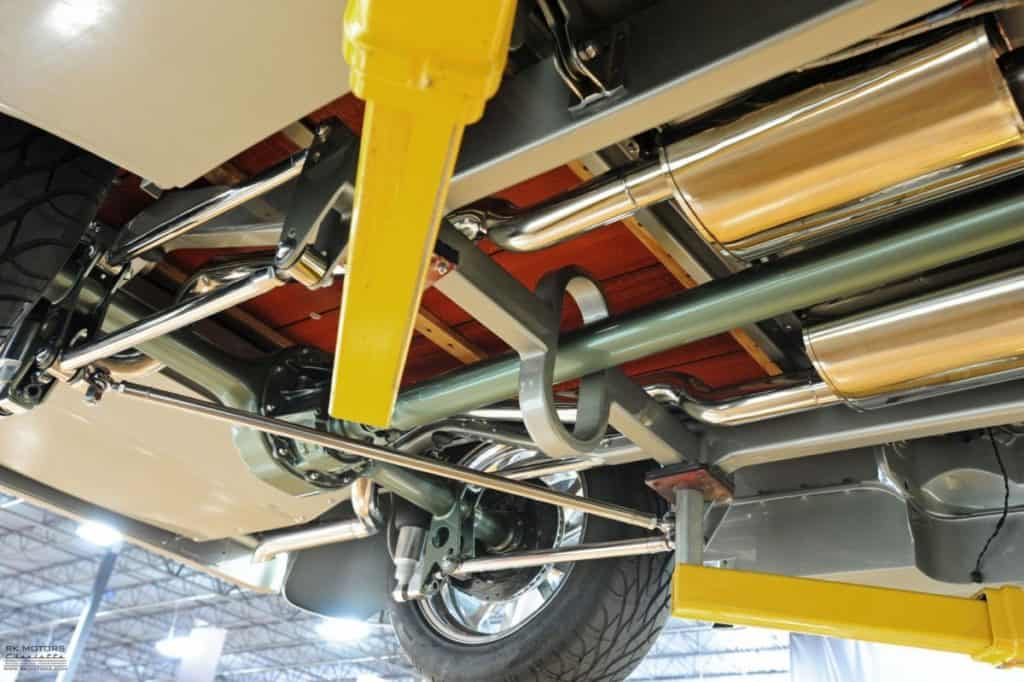 underside of the World Class 1956 Ford F100 Restomod