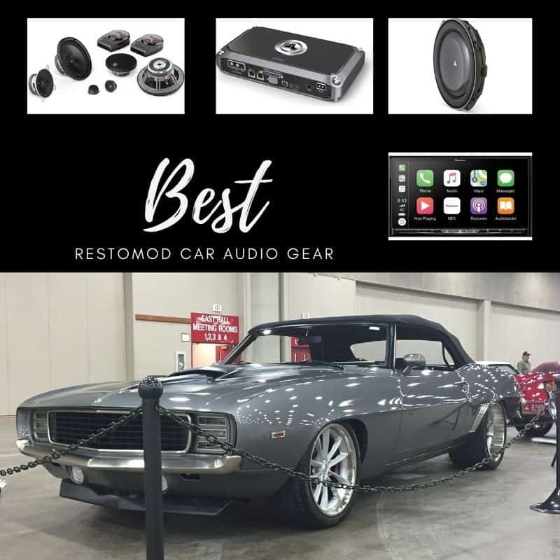 This picture contains the best restomod recommended car audio gear