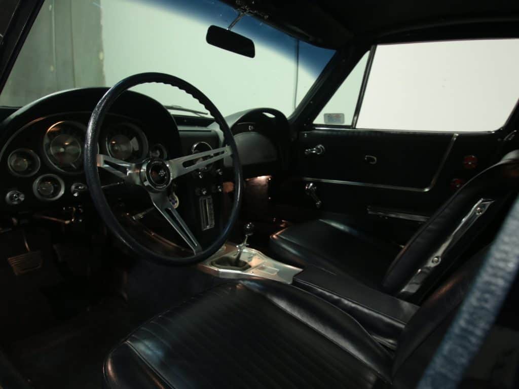 interior of the 1963 Chevrolet Corvette Fuelie Restomod
