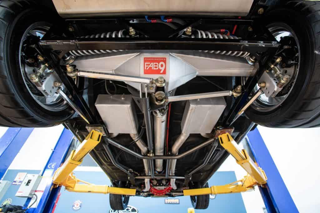 picture of the underside of a 1965 Ford Shelby Mustang GT350SR Restomod