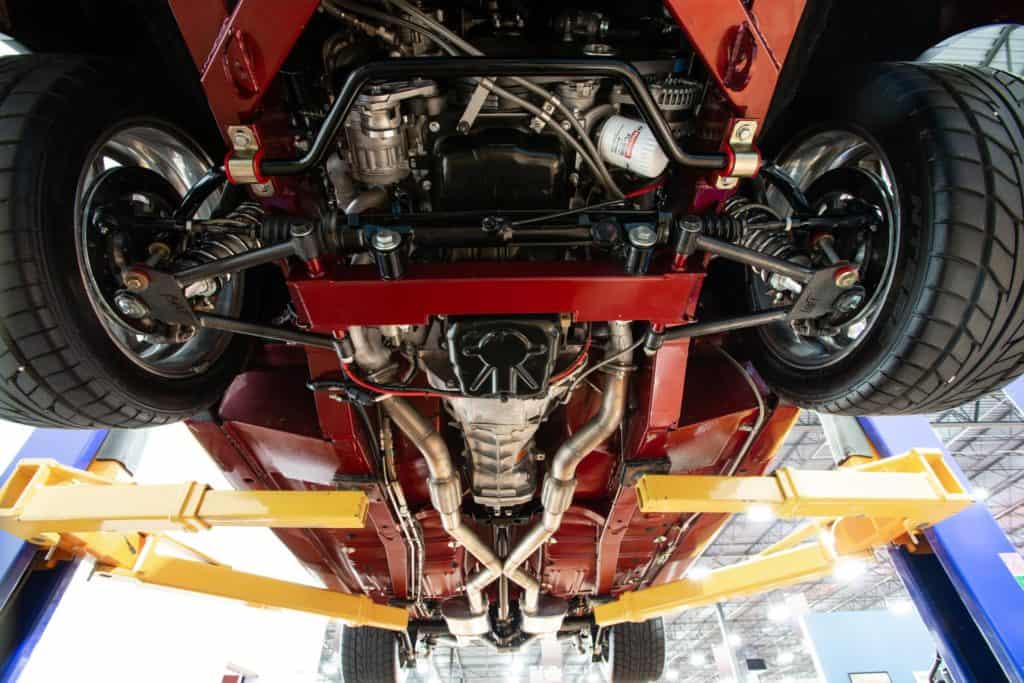 underside of the 1968 Ford Mustang Restomod