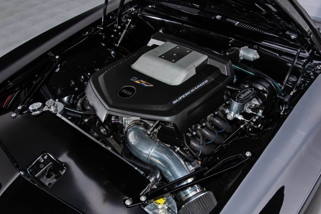 supercharged engine in the 1969 Chevrolet Camaro 