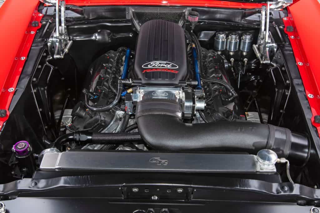 ford mustang with powerful coyote engine