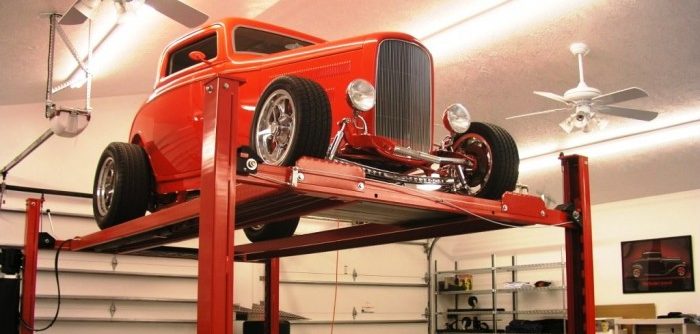 Four Post Car lift for a classic car or restomod